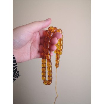 Muslim Rosary Misbaha Made of Pressed Amber