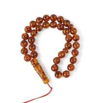 Pressed amber rosary limited edition tasbih-Islamic Prayer rosary-Amber rosaries