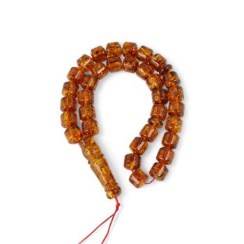 Pressed amber tasbeeh Rosary-Islamic Prayer rosary-Amber rosaries