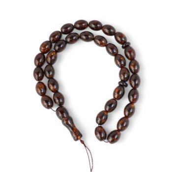 Keepsake for Ramadan Blessings - Pressed Amber Rosary-Islamic Prayer rosary-Amber rosaries