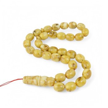 Pressed amber rosary Islamic healing beads-Islamic Prayer rosary-Amber rosaries