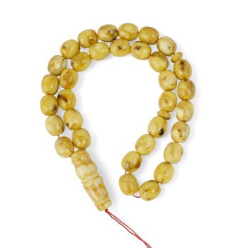 Pressed amber rosary Islamic healing beads-Islamic Prayer rosary-Amber rosaries