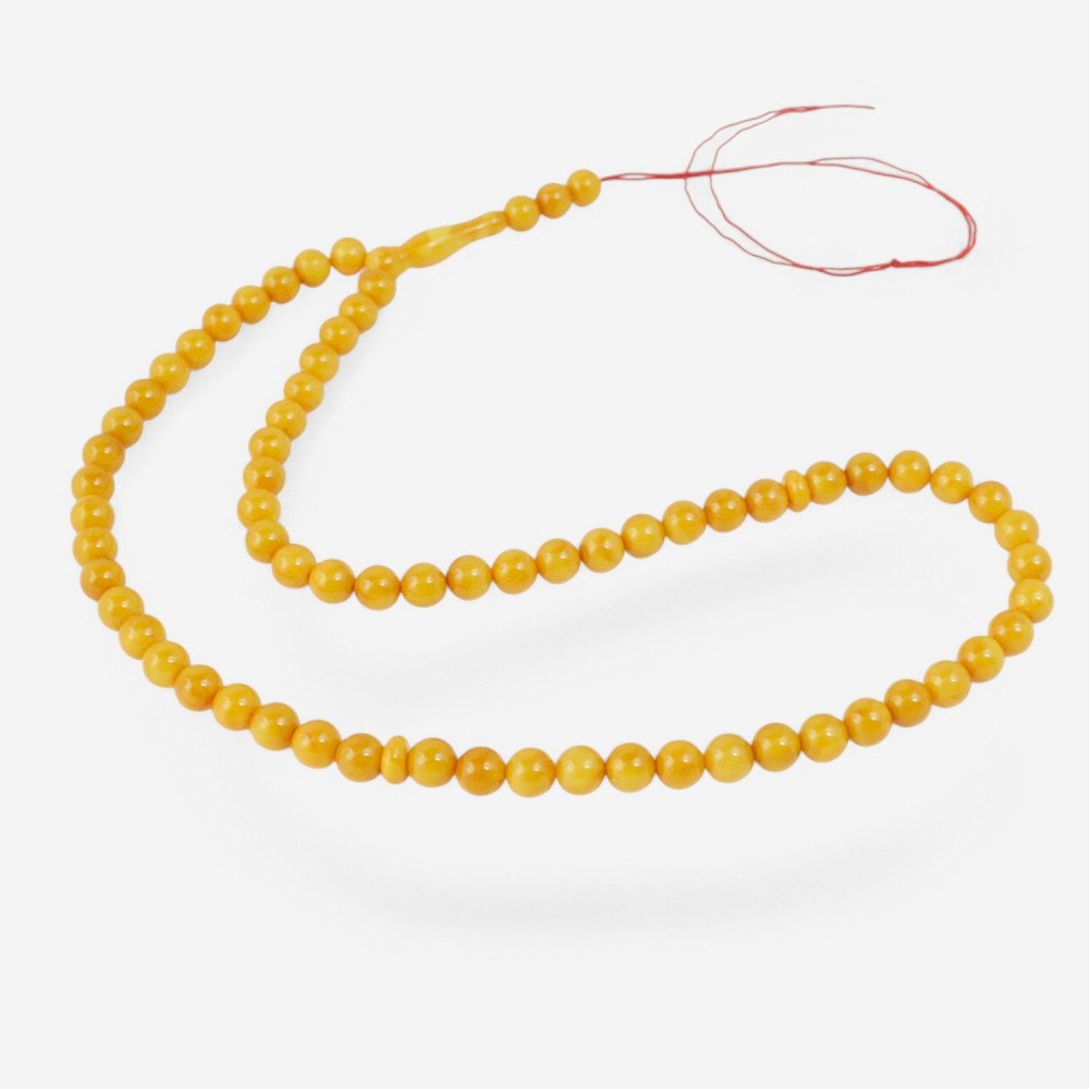 Pressed Amber Rosary 66 Beads - spiritual gift-Islamic Prayer rosary-Amber rosaries