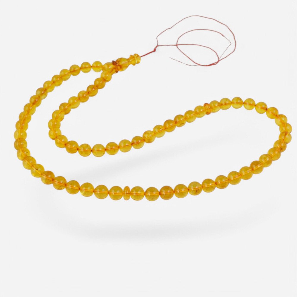 Luxurious Pressed Amber Rosary 66 beads-Islamic Prayer rosary-Amber rosaries