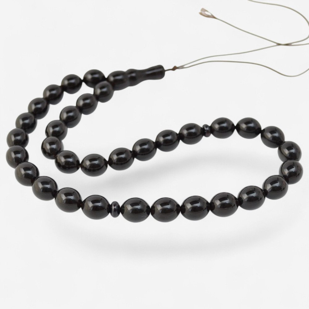 Pressed amber tasbih beads for Muslim men-Islamic Prayer rosary-Amber rosaries