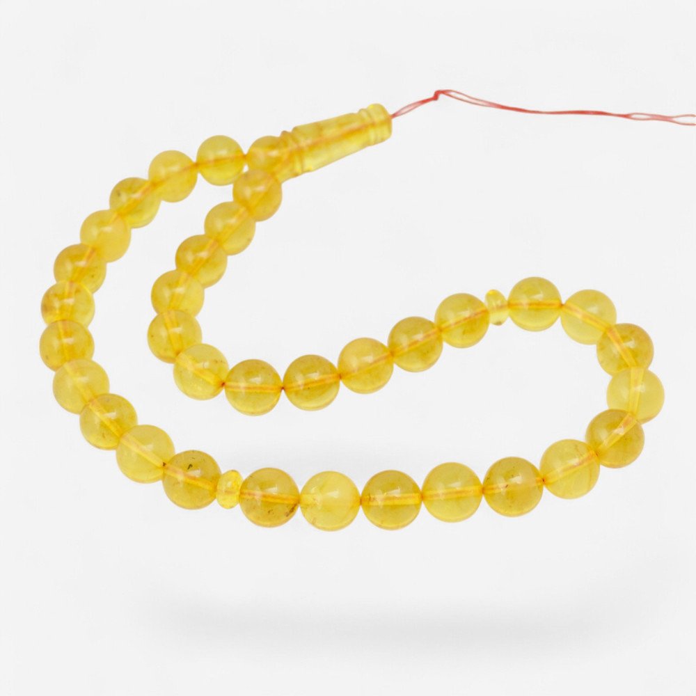 Elegant tasbih gift for Eid or Ramadan - Pressed amber rosary-Islamic Prayer rosary-Amber rosaries