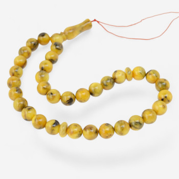 Islamic tasbih with smooth pressed amber beads-Islamic Prayer rosary-Amber rosaries