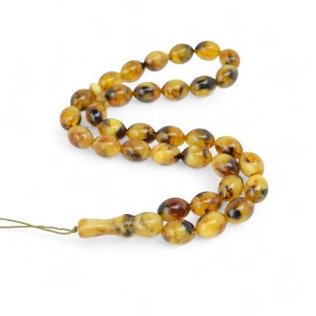 Tasbih with amber beads - Pressed amber rosary-Islamic Prayer rosary-Amber rosaries