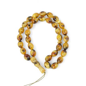 Tasbih with amber beads - Pressed amber rosary-Islamic Prayer rosary-Amber rosaries