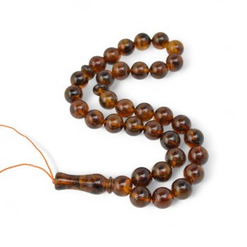 Beautiful pressed amber tasbeeh beads for Islamic holidays-Islamic Prayer rosary-Amber rosaries