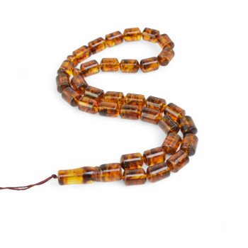 Islamic New Year gift idea - pressed amber rosary-Islamic Prayer rosary-Amber rosaries