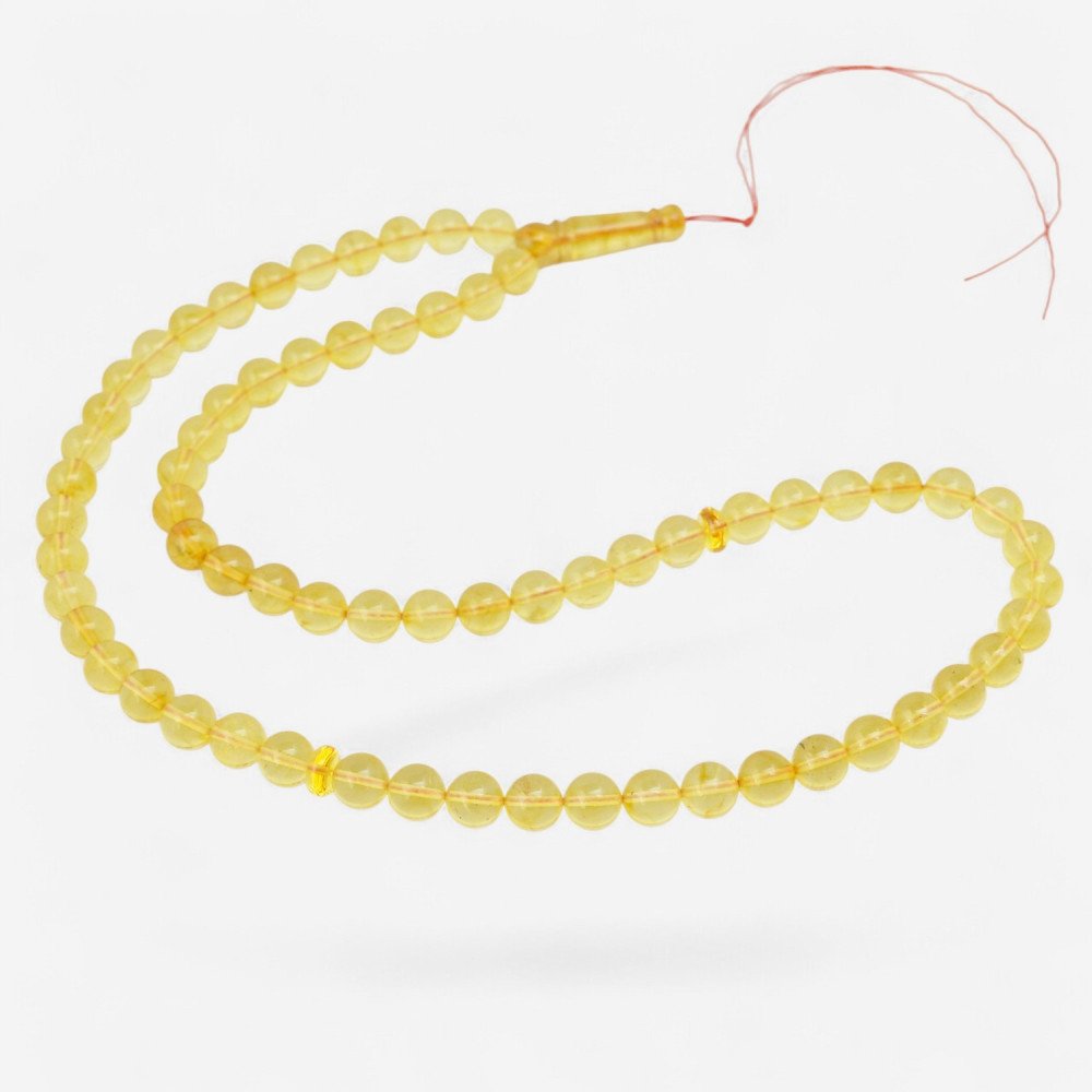 Ashura remembrance gift idea - pressed amber rosary-Islamic Prayer rosary-Amber rosaries