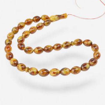 Pressed amber rosary - Rajab reflection gift idea-Islamic Prayer rosary-Amber rosaries
