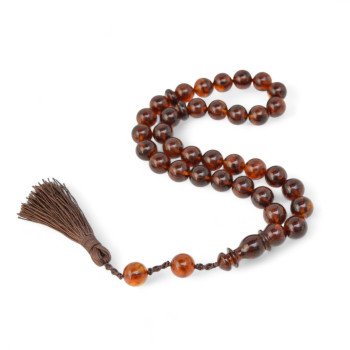 Pressed amber rosary - Accessory for Faithful Muslims-Islamic Prayer rosary-Amber rosaries