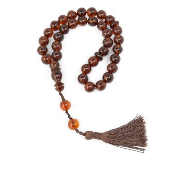 Pressed amber rosary - Accessory for Faithful Muslims-Islamic Prayer rosary-Amber rosaries