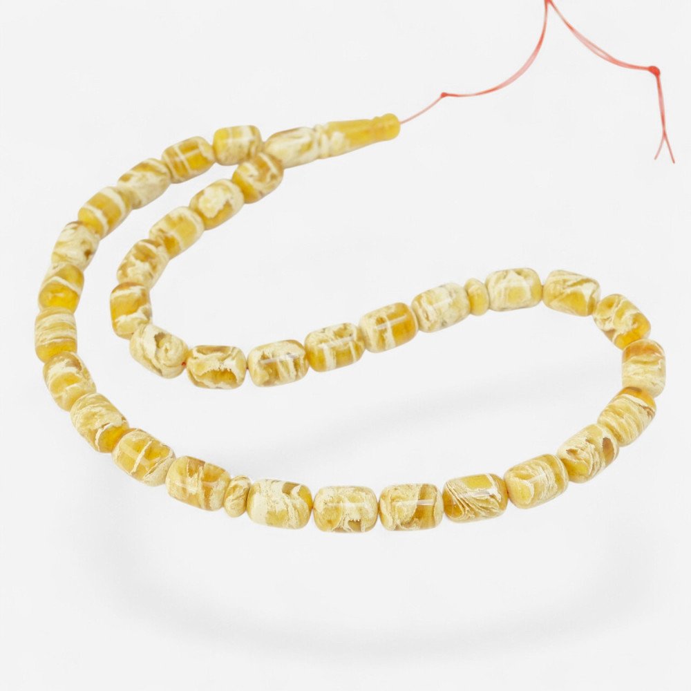 Divine Calm – Pressed Amber Rosary-Islamic Prayer rosary-Amber rosaries