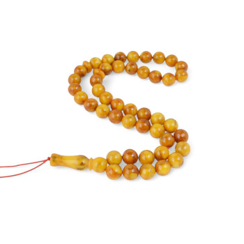 45 Amber Pressed Beads Rosary – Tesbih Ramadan Gift-Islamic Prayer rosary-Amber rosaries