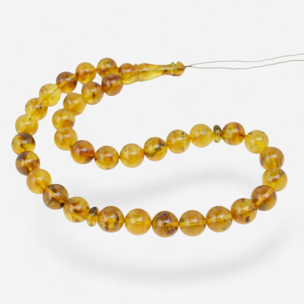 Prayer & Peace – Pressed Amber Rosary-Islamic Prayer rosary-Amber rosaries