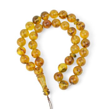 Prayer & Peace – Pressed Amber Rosary-Islamic Prayer rosary-Amber rosaries
