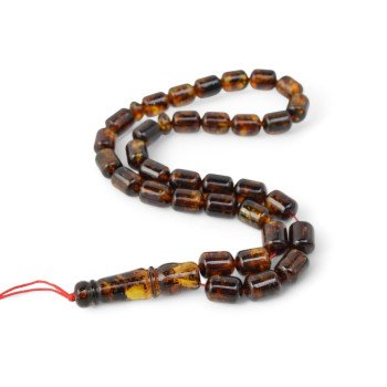 Pressed amber rosary - Islamic wedding gift idea-Islamic Prayer rosary-Amber rosaries