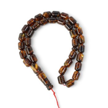 Pressed amber rosary - Islamic wedding gift idea-Islamic Prayer rosary-Amber rosaries