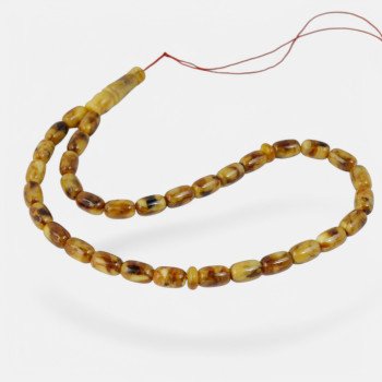 Pressed amber rosary - Umrah return gift idea-Islamic Prayer rosary-Amber rosaries