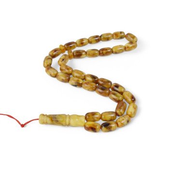 Pressed amber rosary - Umrah return gift idea-Islamic Prayer rosary-Amber rosaries