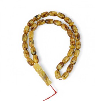 Pressed amber rosary - Umrah return gift idea-Islamic Prayer rosary-Amber rosaries