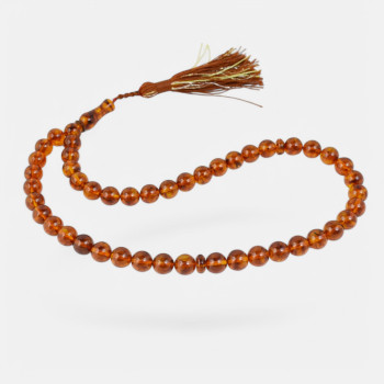 45 Pressed Amber Rosary Tesbih: Islamic prayer beads-Islamic Prayer rosary-Amber rosaries