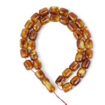 Pressed amber rosary - Shahada gift tasbih-Islamic Prayer rosary-Amber rosaries