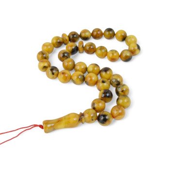 Pressed amber rosary - faith-inspired tasbih-Islamic Prayer rosary-Amber rosaries