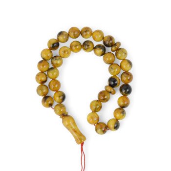 Pressed amber rosary - faith-inspired tasbih-Islamic Prayer rosary-Amber rosaries