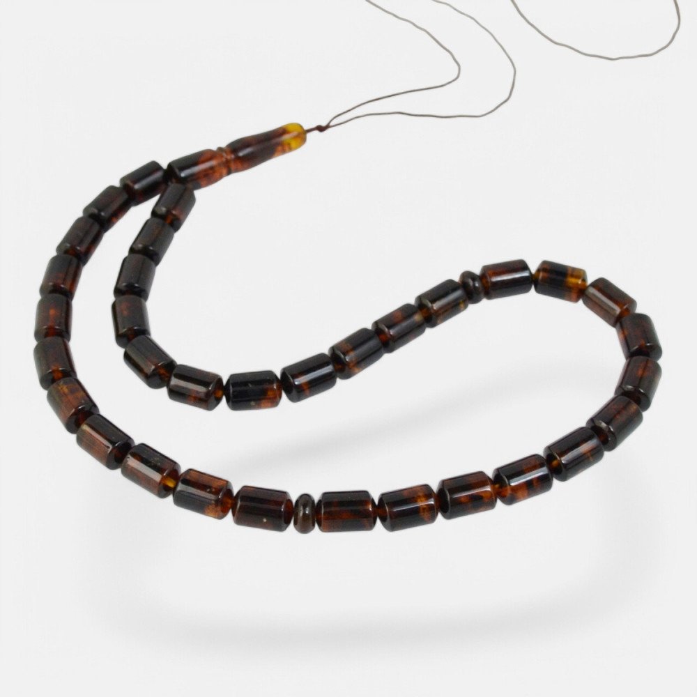 Modern pressed amber tasbih – For Young Muslims-Islamic Prayer rosary-Amber rosaries