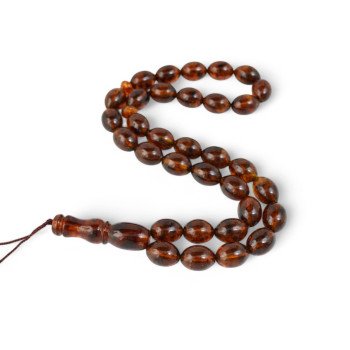 Pressed Amber Sibha – Ottoman Style-Islamic Prayer rosary-Amber rosaries