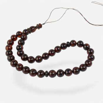 Islamic Meditation Beads – Pressed Amber Look-Islamic Prayer rosary-Amber rosaries