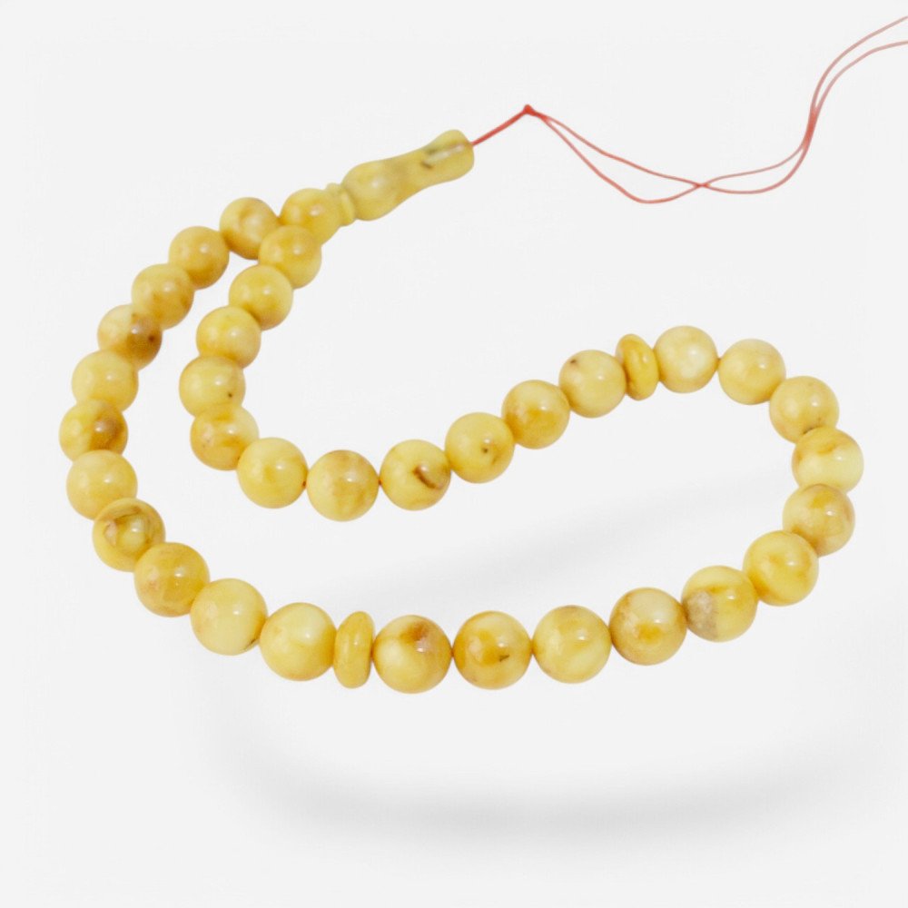Natural Pressed Amber Misbaha – Baltic Craft-Islamic Prayer rosary-Amber rosaries