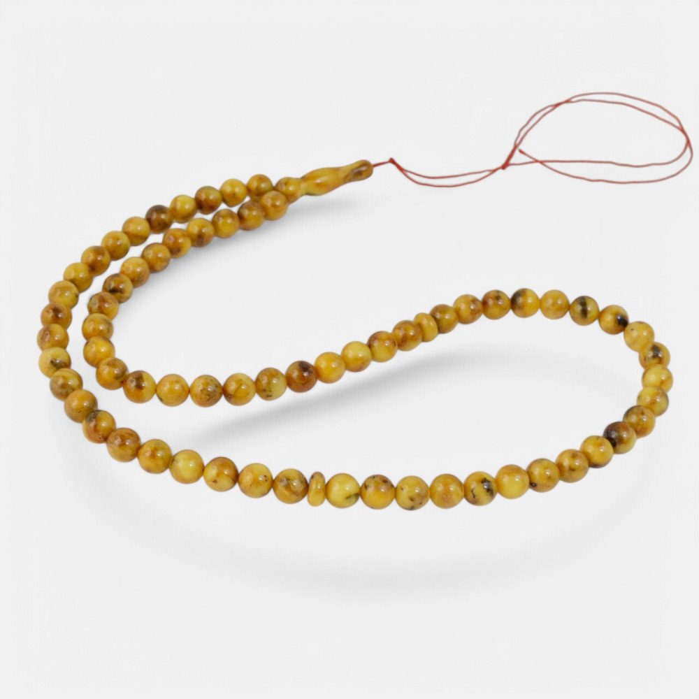 Traditional Tasbih – Pressed Amber Feel-Islamic Prayer rosary-Amber rosaries