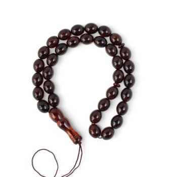 Pressed amber rosary - For Daily Islamic Use-Islamic Prayer rosary-Amber rosaries