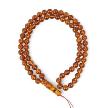 Pressed Amber Muslim Prayer Beads-Islamic Prayer rosary-Amber rosaries