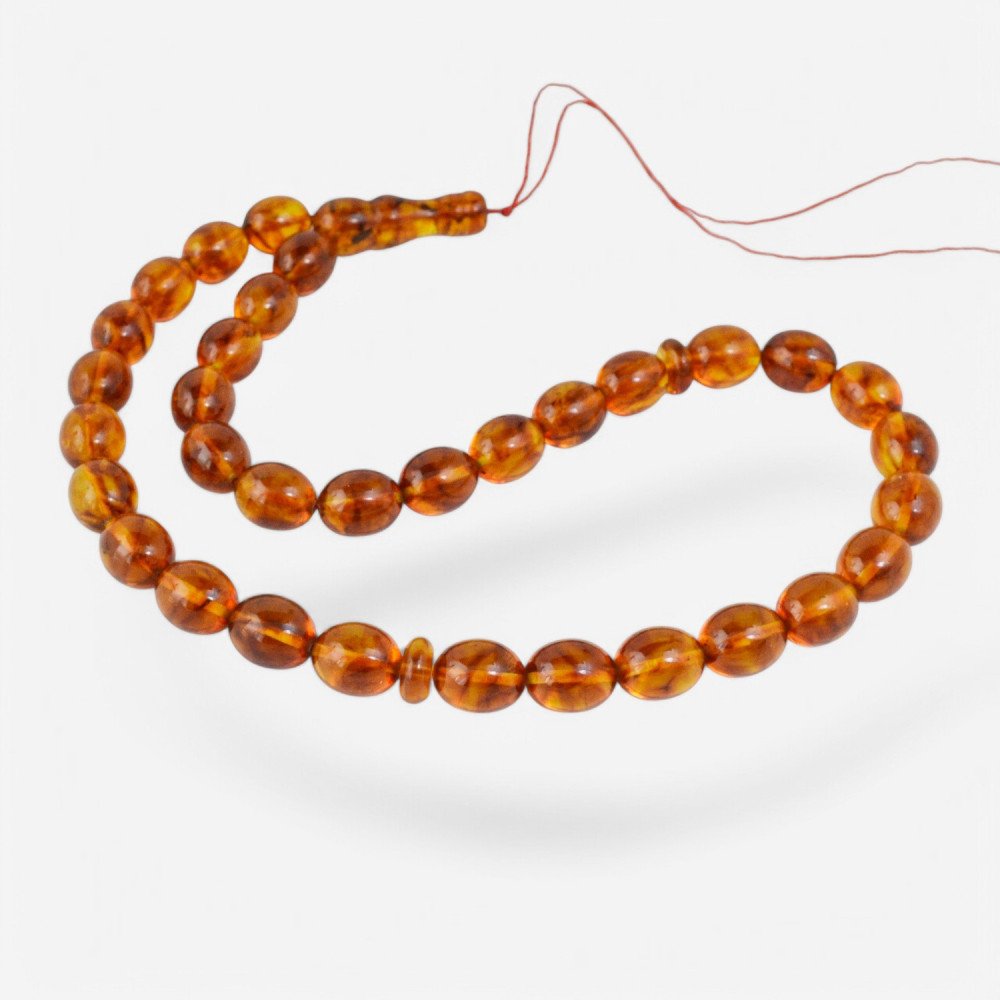 Traditional tasbeeh with pressed amber rosary beads-Islamic Prayer rosary-Amber rosaries