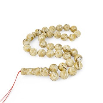 Polished resin prayer beads tasbih with pressed amber-Islamic Prayer rosary-Amber rosaries