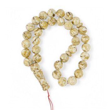 Polished resin prayer beads tasbih with pressed amber-Islamic Prayer rosary-Amber rosaries