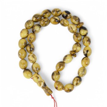 Elegant religious gift – pressed amber rosary beads-Islamic Prayer rosary-Amber rosaries