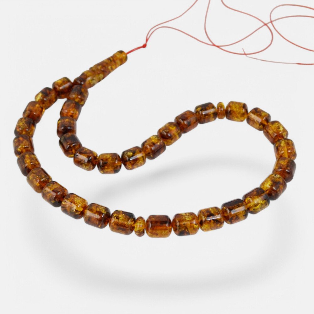 Pressed Baltic amber tasbih for women-Islamic Prayer rosary-Amber rosaries