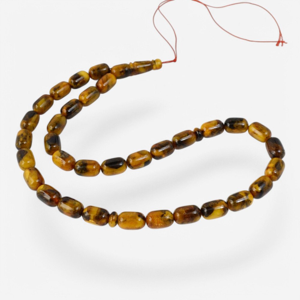 Pressed Amber Misbaha Tesbih - Islam religion-Islamic Prayer rosary-Amber rosaries