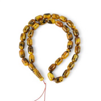 Pressed Amber Misbaha Tesbih - Islam religion-Islamic Prayer rosary-Amber rosaries
