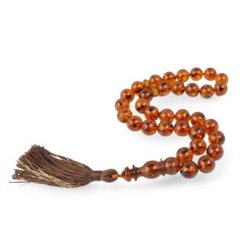 Amber tasbih prayer - Pressed amber rosary-Islamic Prayer rosary-Amber rosaries