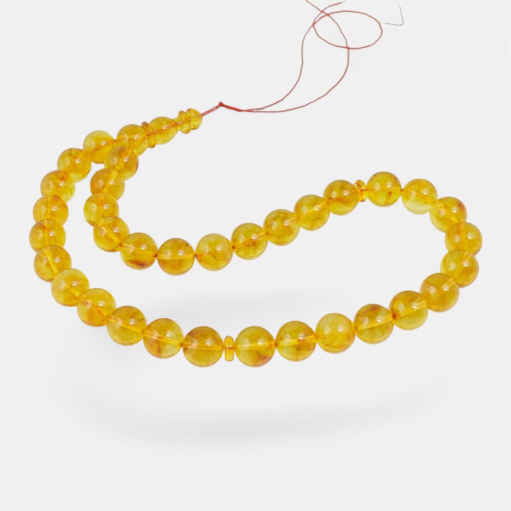 Pressed amber rosary - Baltic amber religious rosary-Islamic Prayer rosary-Amber rosaries