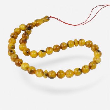 Baltic amber rosary beads for meditation - Pressed amber-Islamic Prayer rosary-Amber rosaries