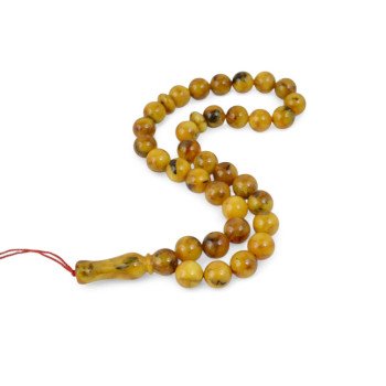 Baltic amber rosary beads for meditation - Pressed amber-Islamic Prayer rosary-Amber rosaries